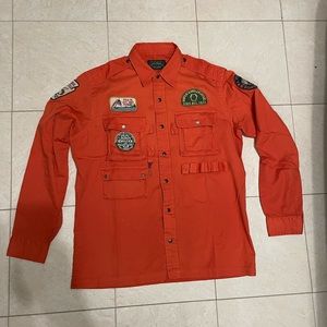 Classic fit size medium sportsman outdoor button down dress shirt.